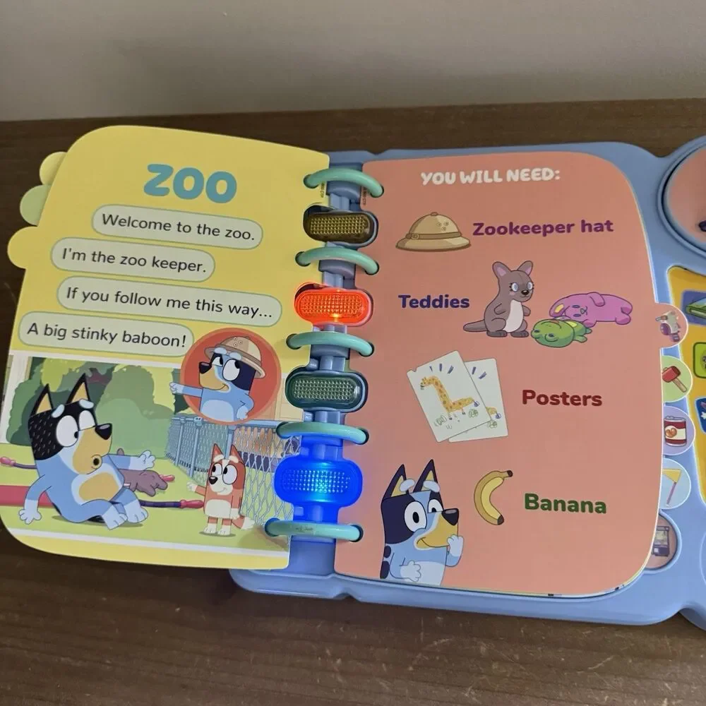 VTech Bluey's Book of Games Interactive Learning Toy Ages 3+ WORKING Tested
